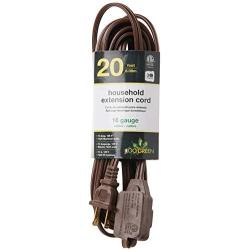 GoGreen Power GG-24820 16/2 20 Household Extension Cord - Brown