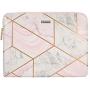 Comfyable Tablet Sleeve for iPad Pro 12.9 inch 2020 & Smart/Magic Keyboard with Pencil Holder - PU Leather Bag Waterproof Slim Protective Cover Case - Geometric Marble