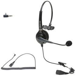 Polycom SoundPoint Phone Headset | Noise Canceling Call Center Headset Compatible with Polycom SoundPoint IP Phone with 2.5mm Headset Jack | HD Voice Quality | Flexible & Rotatable Microphone