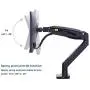 NB North Bayou Monitor Desk Mount Ultra Wide Full Motion Swivel Long Arm with Gas Spring for 22-35Monitors from 6.6 to 26.4lbs Height Adjustable Monitor Stand F100A-B