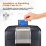 Bonsaii 240-Minute Heavy Duty Paper Shredder, 18-Sheet Cross-Cut for CDs/Credit Cards with Jam Proof System, 7.9 Gallons Pullout Wastebasket and 4 Casters, Black (3S30)