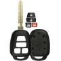 KeylessOption Keyless Entry Remote Uncut Car Blank Key Blade Case Fob Shell for Toyota Camry Scion HYQ12BDM