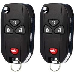 Flip Key Fob fits 2007-2016 Buick Cadillac GMC Chevy Saturn Keyless Entry Remote (15913421), Set of 2