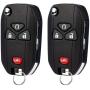 Flip Key Fob fits 2007-2016 Buick Cadillac GMC Chevy Saturn Keyless Entry Remote (15913421), Set of 2