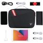 CATOREX Electronic Organizer Travel Universal Cable Accessories Case for Cable Organizer Electronics, Charger, Phone, USB, SD Card (Black)