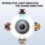 Bluetooth Speakerphone - M2 Gray Conference Speaker w/Dongle, Idea for Home Office 360º Voice Pickup 4 AI Echo & Noise Canceling Microphones, Skype USB Speakerphone AUX in/Out for up to 8 People