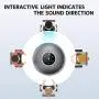 Bluetooth Speakerphone - M2 Gray Conference Speaker w/Dongle, Idea for Home Office 360º Voice Pickup 4 AI Echo & Noise Canceling Microphones, Skype USB Speakerphone AUX in/Out for up to 8 People