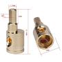 1/0 Gauge to 4 Gauge Wire Reducer 2pcs Car Audio Amp Input Reducer Adapter Brass with Gold Plated