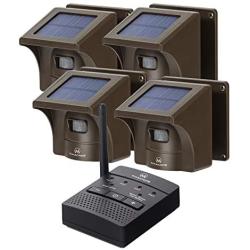 1/2 Mile Long Range Solar Wireless Driveway Alarm Outdoor Weather Resistant Motion Sensor & Detector-Security Alert System-Monitor & Protect Outside Property,No Need to Replace Battery