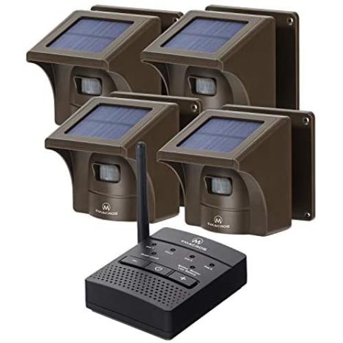 1/2 Mile Long Range Solar Wireless Driveway Alarm Outdoor Weather Resistant Motion Sensor & Detector-Security Alert System-Monitor & Protect Outside Property,No Need to Replace Battery