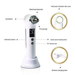 Electric blackhead remover Electronic Pore Cleaner, Wireless Blackhead Vacuum Cleaner, Vacuum Pores for Blackhead, Whitehead & Acne for Women and Men, LED Display Face Pore Remover,