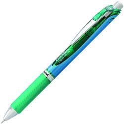 Pentel Gel Ink Pen, EnerGel RTX Retractable Gel Pen, Fine Point, Needle Tip, Green Ink, Box of 12 (BLN75-D), 0.5mm Needle