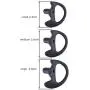 KS K-STORM Two Way Radio Ear Mold Replacement Soft Silicone Ear Insert Earmold for Acoustic Coil Tube Earpiece (Black, 2 Pair Small)