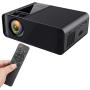 ASHATA Portable Projector, 1500 Lumens HD Video Projector 150 Home Cinema LCD Movie Projector with Remote Control Support 1080P HDMI VGA AV USB Ideal for Home Entertainment Party Games - Black (US)
