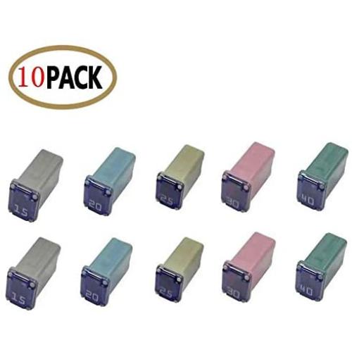 10 pc Automotive MCASE Mini Box Shaped Cartridge Fuse Kit for Cars, Trucks, and SUVs