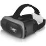 VR Headset Compatible with iPhone & Android - Universal Virtual Reality Goggles for Kids & Adults - Your Best Mobile Games 360 Movies w/ Soft & Comfortable New 3D VR Glasses (Silver)