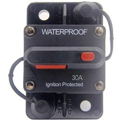 ANJOSHI 30 Amp Circuit Breaker 20A-300A with Manual Reset Waterproof Inline Fuse Inverter for Marine Trolling Motors Boat ATV Manual Power 12V-48VDC