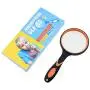 Kare & Kind 8X Handheld Reading Magnifier - 75MM Large Magnifying Lens - Non-Slip Soft Handle - Use for Science, Reading, Insect and Plant Observation - for Kids, Adults, Elderly (Orange)