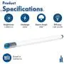 Hyperikon 2 Foot LED Tube, Glass T8 T10 T12, 10W=32W, Single End Ballast Bypass, Frosted Lens, UL, DLC, Daylight White, 25 Pack Hyperikon 2 Foot LED Tube, Glass T8 T10 T12, 10W=32W, Single End Ballast Bypass, Frosted Lens, UL, DLC, Daylight White, 25 Pack