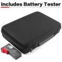 Battery Organizer, Batteries Storage Case with Tester, Containers Box Holder Bag fits for AA AAA AAAA 9V C D Lithium 3V(Not Includes Batteries)