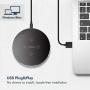 USB Speakerphone, CMTECK Portable Noise Reduction Conference Microphone for Home Office Conference Calls, USB Plug & Play-Desktop Speaker with 360º Voice Pickup, Mute Function & Volume Control(ZM350)
