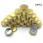 JM-capricorns 24 Pcs 1 Oz Tins Gold Small Aluminum Round Lip Balm Tin Storage Jar Containers with Screw Cap for Lip Balm, Cosmetic, Candles or Tea(Gold) JM-capricorns 24 Pcs 1 Oz Tins Gold Small Aluminum Round Lip Balm Tin Storage Jar Containers with Screw Cap for Lip Balm, Cosmetic, Candles or Tea(Gold)