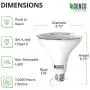 Sunco Lighting 2 Pack PAR38 LED Bulb with Dusk-to-Dawn Photocell Sensor, 15W=120W, 4000K Cool White, 1250 LM, Auto On/Off, Security Spotlight Indoor/Outdoor - UL