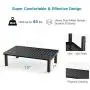 Monitor Stand Riser - 3 Height Adjustable Monitor Stand for Laptop, Computer, iMac, PC, Printer, Desktop Ergonomic Metal Monitor Riser Stand with Mesh Platform for Airflow 2 Pack by HUANUO