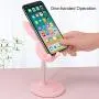 Cell Phone Stand,Angle Height Adjustable Nediea Cell Phone Stand for Desk,Cute Rabbit Phone Holder Stand for Desk, Compatible with All Mobile Phones,iPhone,Samsung,Pixel,iPad,Tablet(4-10in) (Pink)