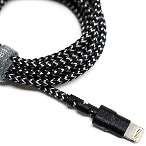 Tera Grand APL-WI114-BKWH 7X Durability Strain Relief, Nylon Braid, Black & White, Black/White