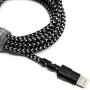 Tera Grand APL-WI114-BKWH 7X Durability Strain Relief, Nylon Braid, Black & White, Black/White