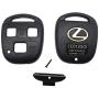 Cutting Not Required - Replacement Key Fob Keyless Entry Remote Control Key Case Fit for Lexus ES GS GX IS LS LX RX SC Car Key Fob Shell Cover (1 Black + Blue)