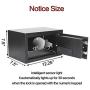 Homeyuer Security Safe Box 0.38 Cubic Feet with Induction Light,Electronic Digital Security Safe With Steel Construction,for BusinessGun Passport,Jewelry and Cash, Suitable Use in Homes,Hotels,Dormitories and Offices
