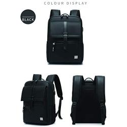 Laptop Backpack, Gebnuit Business Bags Casual Student Travel Laptop Computer Backpack Rucksack with USB Charging Port, Slim Lightweight Anti-Theft Water Resistant, Fits 15.6 Inch Laptop