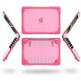 Compatible with MacBook Air 11 Inch Kickstand Case, Funut 2 in 1 Rubberized Hard Plastic Case Cover Shock Proof Matt Protective Case for Laptop MacBook Air 11.6 Inch A1370/A1465(# Rose)