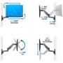 Mount-It! Monitor Wall Mount with Full Motion Gas Spring Arm | Height Adjustable Bracket for Flat Panel Screens Up to 32'' | Fits VESA 75 and 100, 17.6 Lbs Capacity, Black