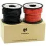 12 awg 3.3mm² Silicone Electrical Wire Cables 60 Feet [30ft Black and 30ft Red] 12 Gauge High Temp 200 deg C 600V Soft and Flexible Hook Up oxygen free Stranded Tinned copper wire Model Battery Cable