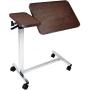 Medical Deluxe Tiltable Overbed Bedside Table w One-Touch Height Adjustment Feature (Hospital and Home Use)