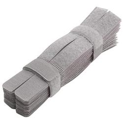 PASOW 50pcs Colourful Reusable Fastening Wire Cable Ties Organizer Cord Cable Tie Rope Holder for Laptop PC TV 7 Inch (Grey)