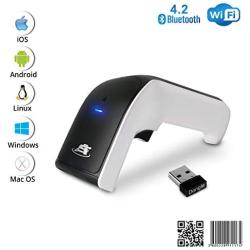 ScanAvenger Wireless 2D Bluetooth Barcode Scanner: 3-in-1 Hand Scanners - Cordless, Rechargeable 1D and 2D Scan Gun for Inventory Management -Portable, Handheld, USB Bar Code/QR Code Reader