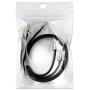 (2 Pack) 8 Inch Telephone Cord, Professional Grade Made in USA, 6P4C Male RJ11 Plugs with 50 Micron Gold Contacts, Pure Copper Wire Phone Line Cable (8 Inches, Black)