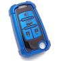 Royalfox(TM) Full Cover 2 3 4 Buttons TPU Silicone flip Remote Key Fob case Cover for Chevrolet Camaro Cruze Equinox Malibu SS Sonic Spark Volt Aveo,Buick Lacrosse Encore GL8 Regal Excelle (Blue)