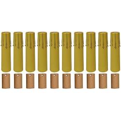 Royal Designs 4 Inch Candle Drip Sleeves Chandelier Socket Covers with Paper Insulation, Beige, Set of 10