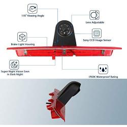 Misayaee Car Third Roof Top Mount Brake Lamp Camera Brake Light HD Rear View Backup Parking Camera for Transporter Transit F150/F250/F350 Transit Transporter Truck Vans 2014-2019