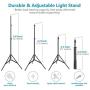 Neewer Photo Studio Adjustable 10ft/3m Wide Cross Bar 6.6ft/2m Tall Background Stand Backdrop Support System with 2 Backdrop Clamps, 2 Sandbags and Carry Bag for Portrait Product Video Shooting