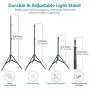 Neewer Photo Studio Adjustable 10ft/3m Wide Cross Bar 6.6ft/2m Tall Background Stand Backdrop Support System with 2 Backdrop Clamps, 2 Sandbags and Carry Bag for Portrait Product Video Shooting