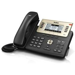 Yealink T27G IP Phone, 6 Lines. 3.66-Inch Graphical LCD. USB 2.0, Dual-Port Gigabit Ethernet, 802.3af PoE, Power Adapter Not Included (SIP-T27G)