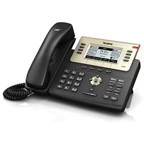 Yealink T27G IP Phone, 6 Lines. 3.66-Inch Graphical LCD. USB 2.0, Dual-Port Gigabit Ethernet, 802.3af PoE, Power Adapter Not Included (SIP-T27G)