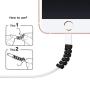 24 Pieces Charger Cable Saver, Silicone Flexible Cable Wire Protector, Mouse Cable Protector, Suit for All Cellphone Data Lines (Black)