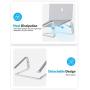 OMOTON Adjustable Laptop Stand for Desk, [Upgrade Version] 3-Level Height Laptop Holder Riser, Detachable Sturdy Aluminum Notebook Stand, for MacBook Pro and All 11-16 inches Laptops, Silver